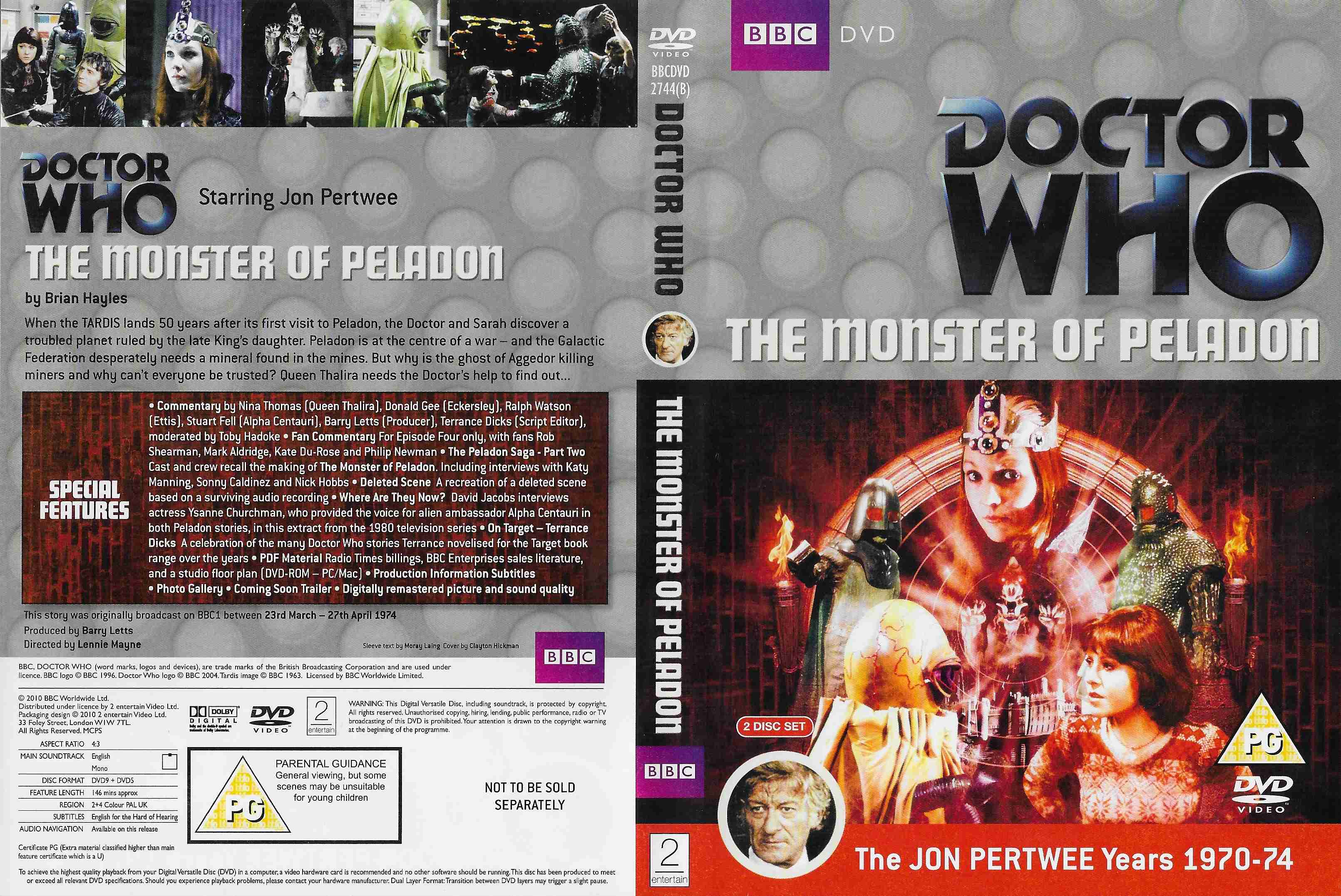 Picture of BBCDVD 2744B Doctor Who - The Monster of Peladon by artist Brian Hayles from the BBC records and Tapes library